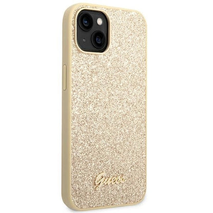 Guess GUHCP14MHGGSHD iPhone 14 Plus 6,7" złoty/gold hard case Glitter Script_3