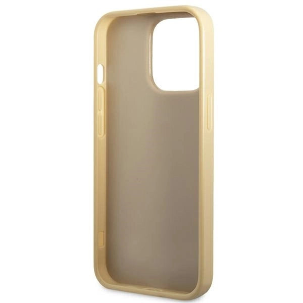 Guess GUHCP14LHGGSHD iPhone 14 Pro 6,1" złoty/gold hard case Glitter Script_6