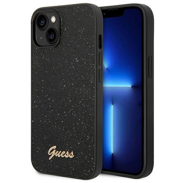 Guess GUHCP14MHGGSHK iPhone 14 Plus 6,7" czarny/black hard case Glitter Script_0