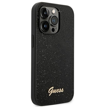 Guess GUHCP14LHGGSHK iPhone 14 Pro 6,1" czarny/black hard case Glitter Script_3
