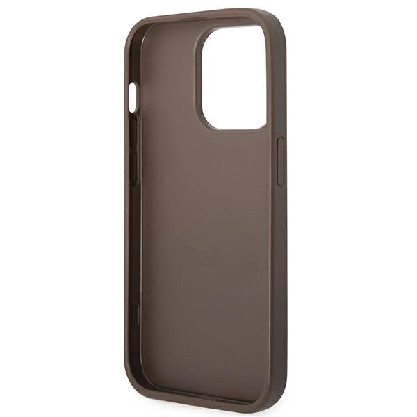 Guess GUHCP14LG4GLBR iPhone 14 Pro 6,1" brązowy/brown hard case 4G Stripe Collection_6