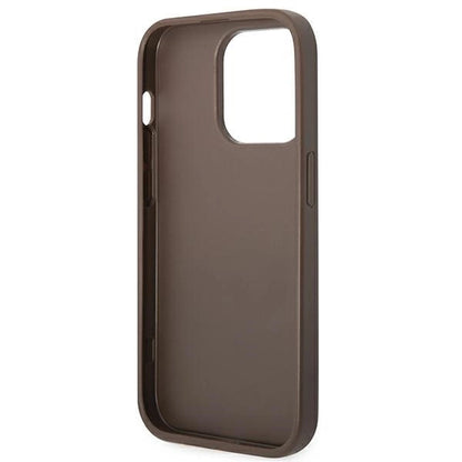 Guess GUHCP14LG4GLBR iPhone 14 Pro 6,1" brązowy/brown hard case 4G Stripe Collection_6