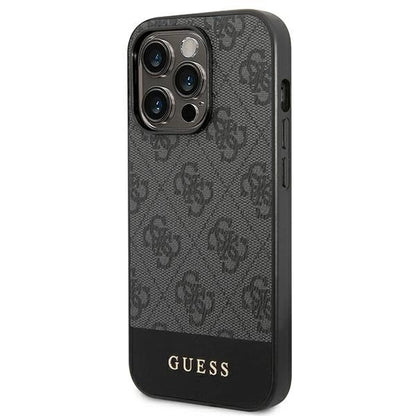 Guess GUHCP14XG4GLGR iPhone 14 Pro Max 6.7" grey/grey hard case 4G Stripe Collection_1