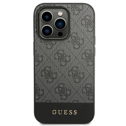 Guess GUHCP14XG4GLGR iPhone 14 Pro Max 6.7" grey/grey hard case 4G Stripe Collection_2