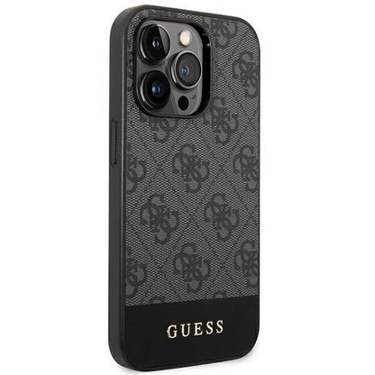 Guess GUHCP14XG4GLGR iPhone 14 Pro Max 6.7" grey/grey hard case 4G Stripe Collection_3