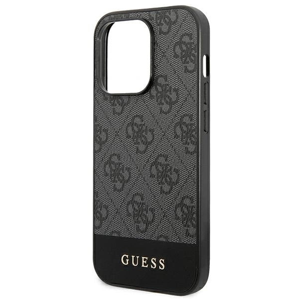 Guess GUHCP14XG4GLGR iPhone 14 Pro Max 6.7" grey/grey hard case 4G Stripe Collection_5