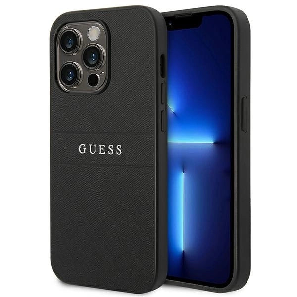 Guess GUHCP14LPSASBBK iPhone 14 Pro 6,1" czarny/black Saffiano Strap_0