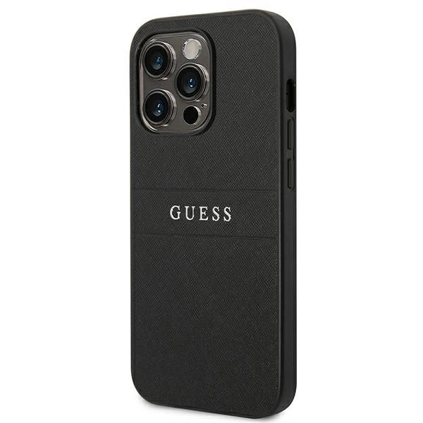 Guess GUHCP14LPSASBBK iPhone 14 Pro 6,1" czarny/black Saffiano Strap_1