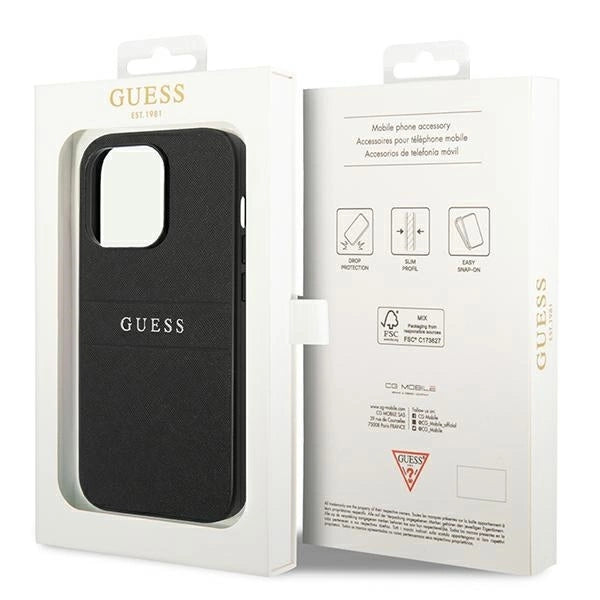 Guess GUHCP14LPSASBBK iPhone 14 Pro 6,1" czarny/black Saffiano Strap_7
