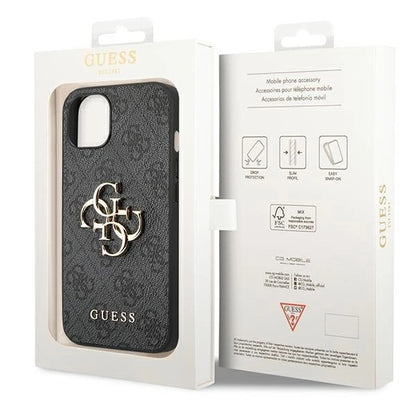 Guess GUHCP14S4GMGGR iPhone 14 6,1" szary/grey hardcase 4G Big Metal Logo_7