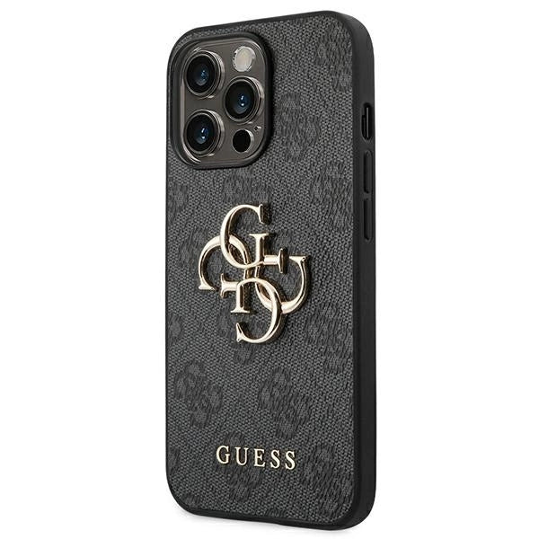Guess GUHCP14L4GMGGR iPhone 14 Pro 6,1" szary/grey hardcase 4G Big Metal Logo_1