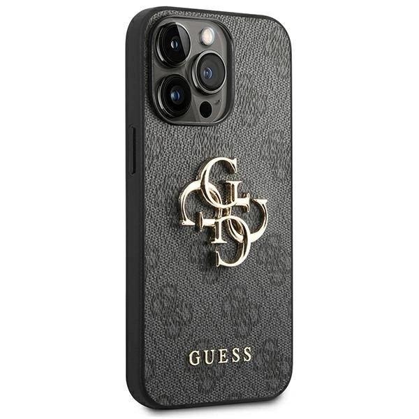 Guess GUHCP14L4GMGGR iPhone 14 Pro 6,1" szary/grey hardcase 4G Big Metal Logo_3
