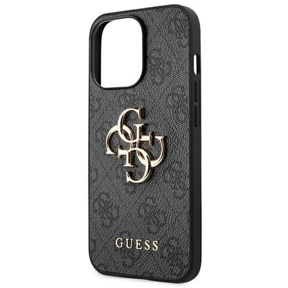 Guess GUHCP14L4GMGGR iPhone 14 Pro 6,1" szary/grey hardcase 4G Big Metal Logo_5