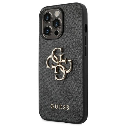 Guess GUHCP14X4GMGGR iPhone 14 Pro Max 6,7" szary/grey hardcase 4G Big Metal Logo_1