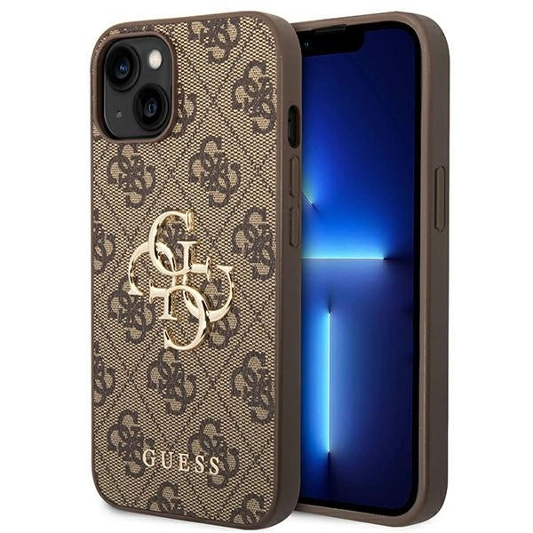 Guess GUHCP14S4GMGBR iPhone 14 6,1" brązowy/brown hardcase 4G Big Metal Logo_0