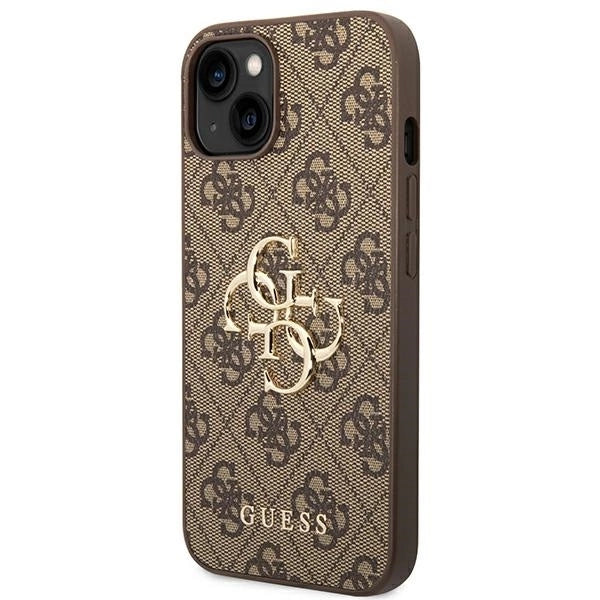 Guess GUHCP14S4GMGBR iPhone 14 6,1" brązowy/brown hardcase 4G Big Metal Logo_1
