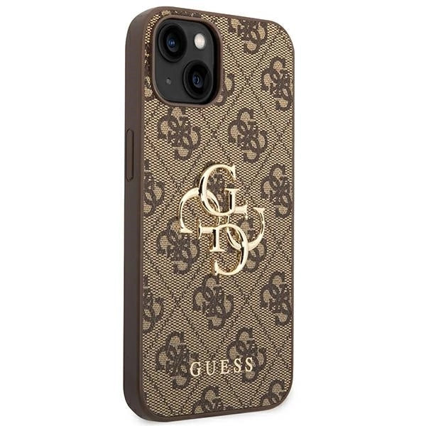 Guess GUHCP14S4GMGBR iPhone 14 6,1" brązowy/brown hardcase 4G Big Metal Logo_3
