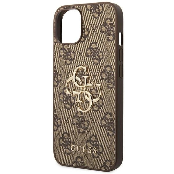 Guess GUHCP14S4GMGBR iPhone 14 6,1" brązowy/brown hardcase 4G Big Metal Logo_5