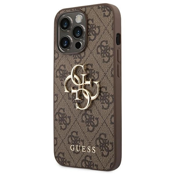 Guess GUHCP14X4GMGBR iPhone 14 Pro Max 6,7" brązowy/brown hardcase 4G Big Metal Logo_1