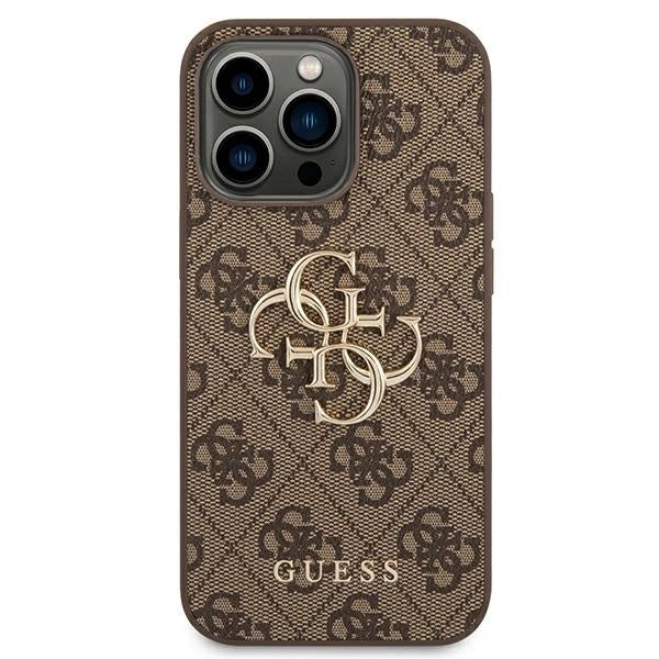 Guess GUHCP14X4GMGBR iPhone 14 Pro Max 6,7" brązowy/brown hardcase 4G Big Metal Logo_2