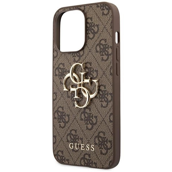 Guess GUHCP14X4GMGBR iPhone 14 Pro Max 6,7" brązowy/brown hardcase 4G Big Metal Logo_5