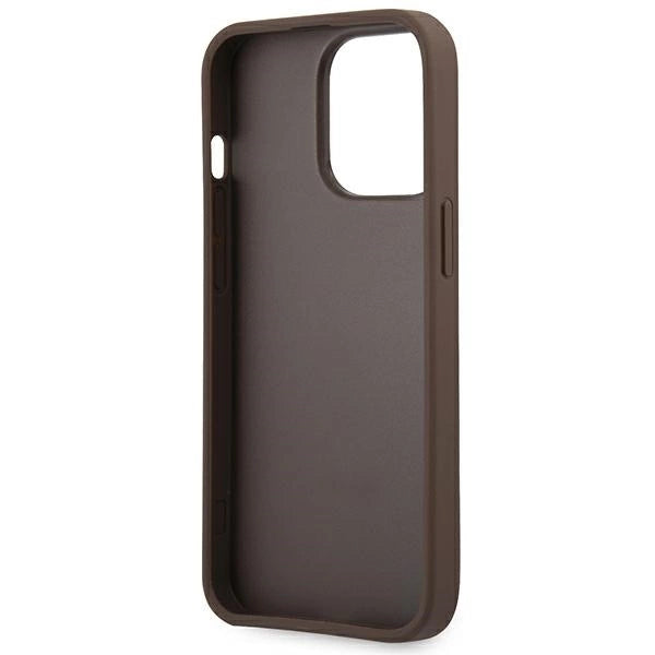 Guess GUHCP14X4GMGBR iPhone 14 Pro Max 6,7" brązowy/brown hardcase 4G Big Metal Logo_6