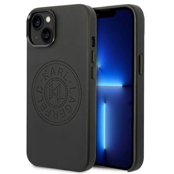 Karl Lagerfeld KLHCP14MFWHK iPhone 14 Plus 6,7" hardcase czarny/black Leather Perforated Logo_0