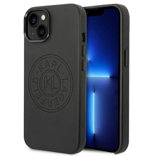 Karl Lagerfeld KLHCP14MFWHK iPhone 14 Plus 6,7" hardcase czarny/black Leather Perforated Logo_0