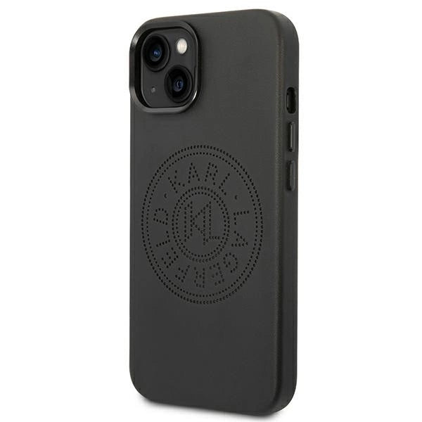 Karl Lagerfeld KLHCP14MFWHK iPhone 14 Plus 6,7" hardcase czarny/black Leather Perforated Logo_1