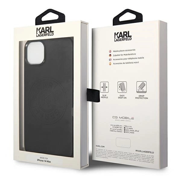 Karl Lagerfeld KLHCP14MFWHK iPhone 14 Plus 6,7" hardcase czarny/black Leather Perforated Logo_7