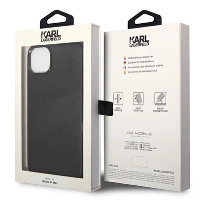 Karl Lagerfeld KLHCP14MFWHK iPhone 14 Plus 6,7" hardcase czarny/black Leather Perforated Logo_7