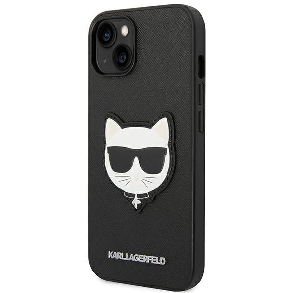 Karl Lagerfeld KLHCP14MSAPCHK iPhone 14 Plus 6,7" hardcase czarny/black Saffiano Choupette Head Patch_1