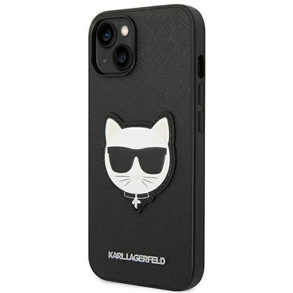 Karl Lagerfeld KLHCP14MSAPCHK iPhone 14 Plus 6,7" hardcase czarny/black Saffiano Choupette Head Patch_1