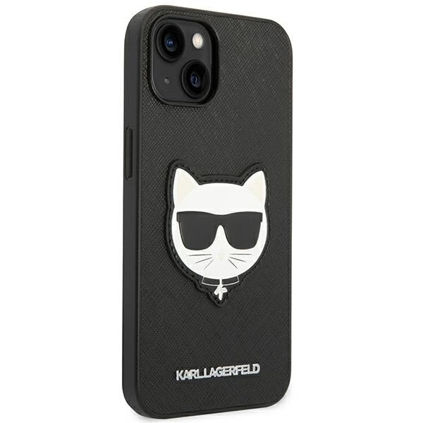 Karl Lagerfeld KLHCP14MSAPCHK iPhone 14 Plus 6,7" hardcase czarny/black Saffiano Choupette Head Patch_3