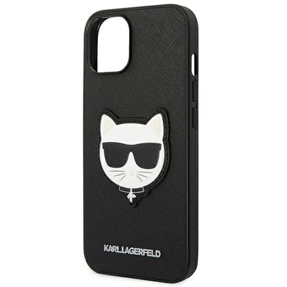 Karl Lagerfeld KLHCP14MSAPCHK iPhone 14 Plus 6,7" hardcase czarny/black Saffiano Choupette Head Patch_5