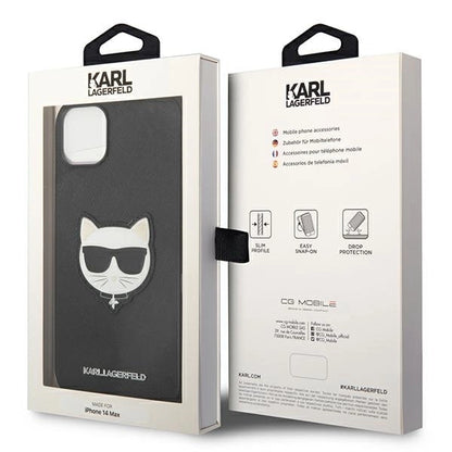 Karl Lagerfeld KLHCP14MSAPCHK iPhone 14 Plus 6,7" hardcase czarny/black Saffiano Choupette Head Patch_7
