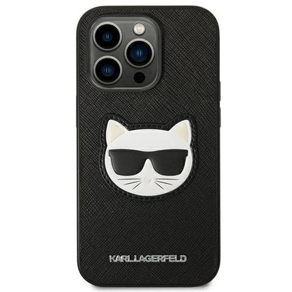 Karl Lagerfeld KLHCP14XSAPCHK iPhone 14 Pro Max 6,7" hardcase czarny/black Saffiano Choupette Head Patch_2