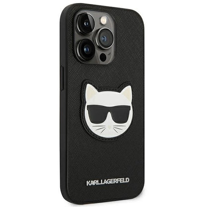 Karl Lagerfeld KLHCP14XSAPCHK iPhone 14 Pro Max 6,7" hardcase czarny/black Saffiano Choupette Head Patch_3