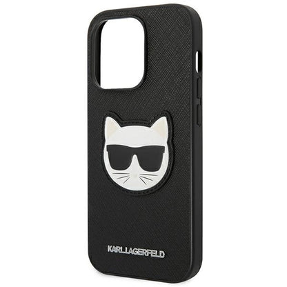 Karl Lagerfeld KLHCP14XSAPCHK iPhone 14 Pro Max 6,7" hardcase czarny/black Saffiano Choupette Head Patch_5