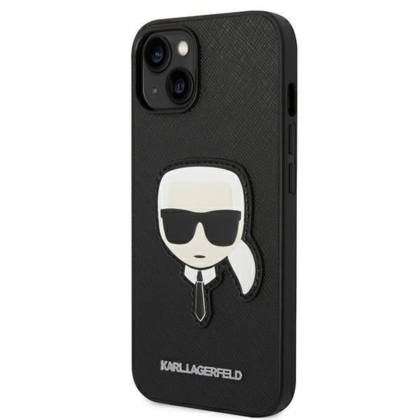 Karl Lagerfeld KLHCP14MSAPKHK iPhone 14 Plus 6,7" czarny/black hardcase Saffiano Karl`s Head Patch_1