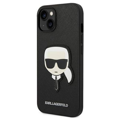 Karl Lagerfeld KLHCP14MSAPKHK iPhone 14 Plus 6,7" czarny/black hardcase Saffiano Karl`s Head Patch_1