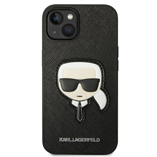 Karl Lagerfeld KLHCP14MSAPKHK iPhone 14 Plus 6,7" czarny/black hardcase Saffiano Karl`s Head Patch_2