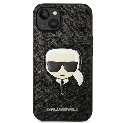 Karl Lagerfeld KLHCP14MSAPKHK iPhone 14 Plus 6,7" czarny/black hardcase Saffiano Karl`s Head Patch_2