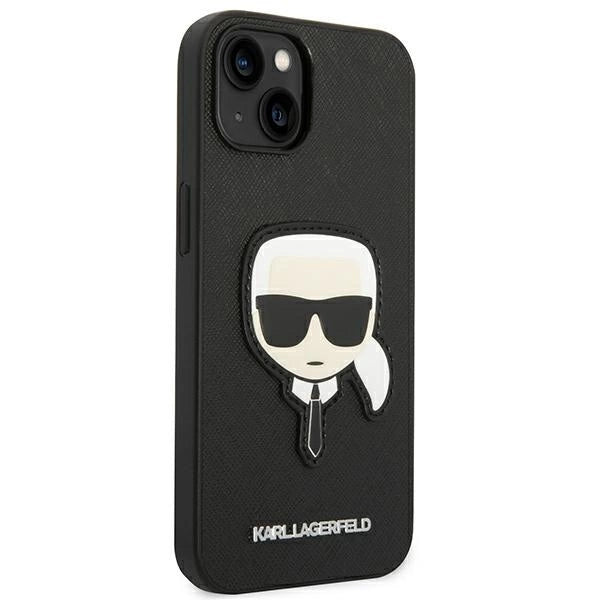 Karl Lagerfeld KLHCP14MSAPKHK iPhone 14 Plus 6,7" czarny/black hardcase Saffiano Karl`s Head Patch_3
