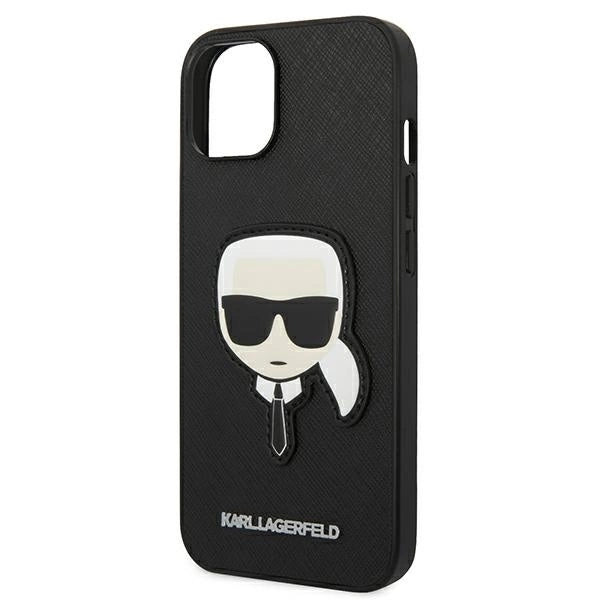 Karl Lagerfeld KLHCP14MSAPKHK iPhone 14 Plus 6,7" czarny/black hardcase Saffiano Karl`s Head Patch_5
