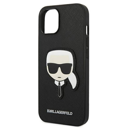 Karl Lagerfeld KLHCP14MSAPKHK iPhone 14 Plus 6,7" czarny/black hardcase Saffiano Karl`s Head Patch_5