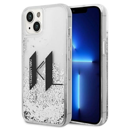 Karl Lagerfeld KLHCP14SLBKLCS iPhone 14 6,1" srebrny/silver hardcase Liquid Glitter Big KL_0