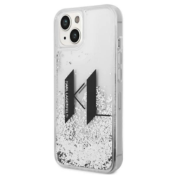 Karl Lagerfeld KLHCP14SLBKLCS iPhone 14 6,1" srebrny/silver hardcase Liquid Glitter Big KL_1