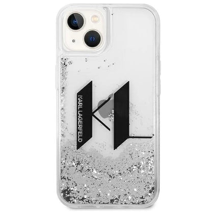 Karl Lagerfeld KLHCP14SLBKLCS iPhone 14 6,1" srebrny/silver hardcase Liquid Glitter Big KL_2