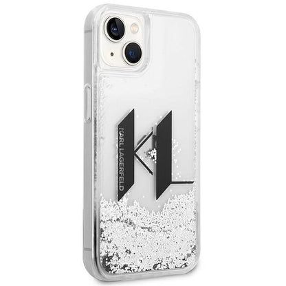 Karl Lagerfeld KLHCP14SLBKLCS iPhone 14 6,1" srebrny/silver hardcase Liquid Glitter Big KL_3